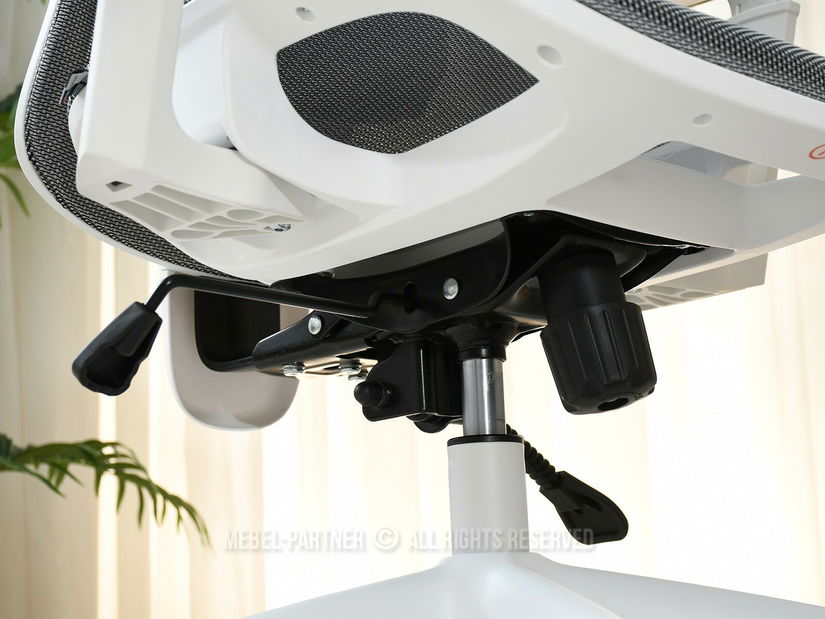 Kancelářské křeslo Derenis (šedá + bílá)