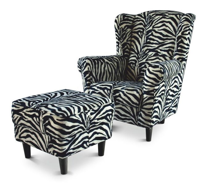 Křeslo s taburetem Astrid animals 06