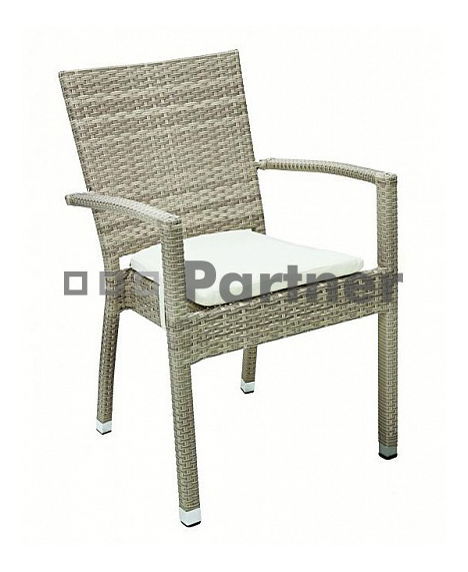 Zahradní sestava Gina 1+4 (šedobéžová) (um. ratan)