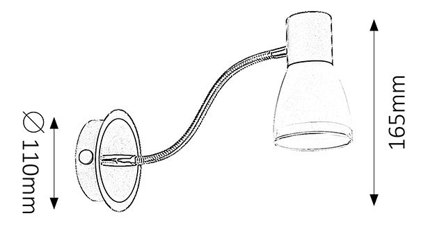 Bodové svítidlo Ati 5975 (černá + chromová)