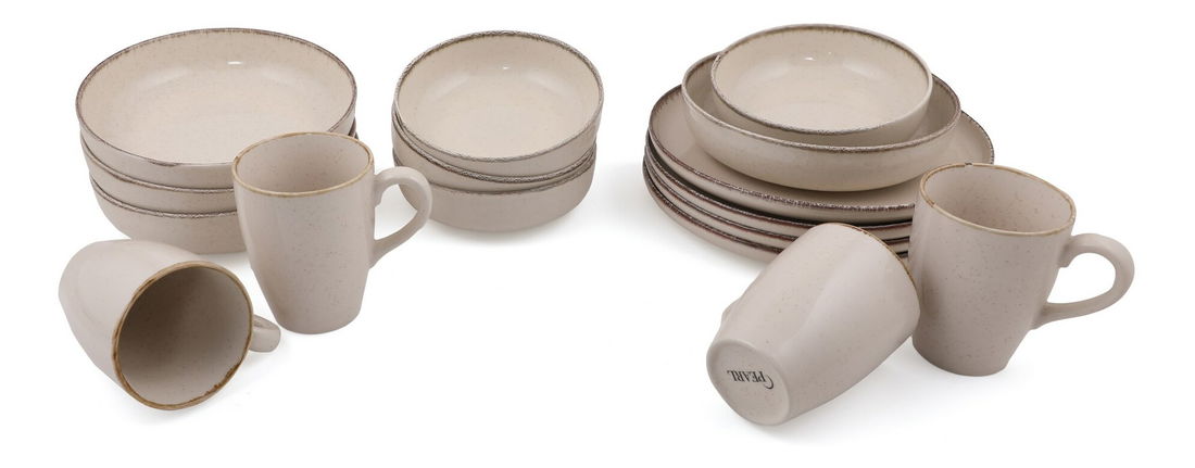 Jídelní sada (16 ks.) Moskva (krémová)