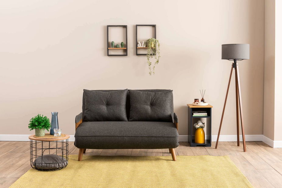 Pohovka dvousedačka Como P (tmavě šedá)