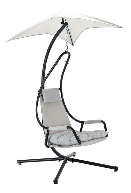 Závěsné křeslo Mirjan Sotiko (krémová + černá) (výprodej)