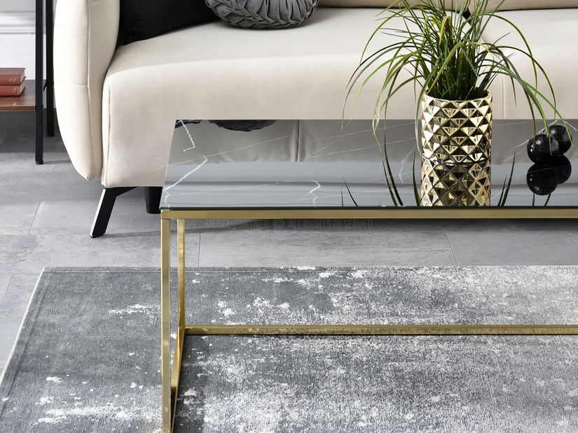 Konferenční stolek Bella Xl (černá + zlatá)