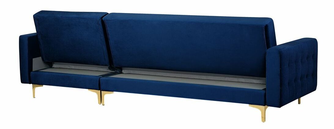 Rohová sedací souprava Aberlady 4 (námořnická modrá) (s taburetem) (P)