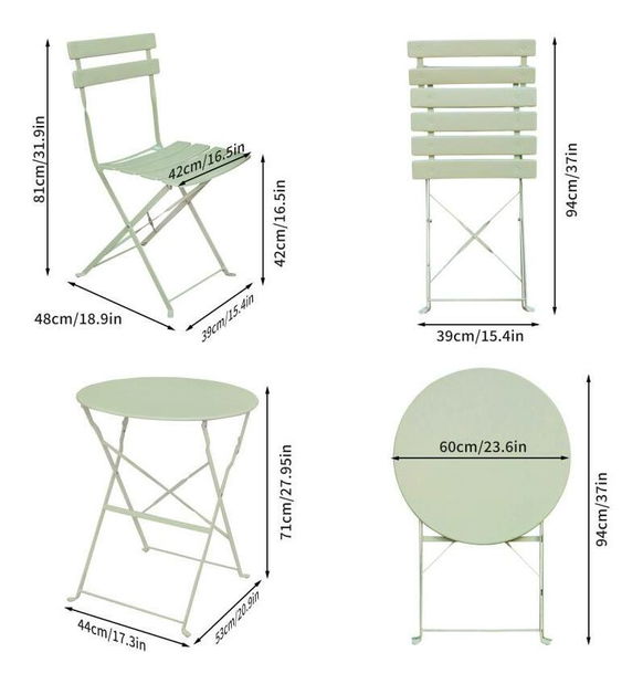 Balkonový set Orosi (zelená)