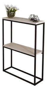 Konzolový stolek Mattel (černá + dub sonoma)