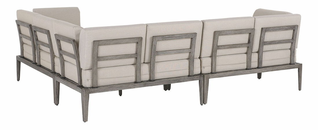 Zahradní sedací souprava RIN (polyratan) (béžová) (pro 6 osob)