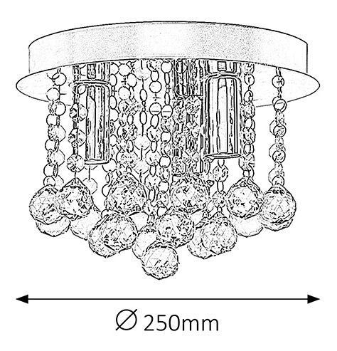 Stropní svítidlo Corinna 2615 (chromová)
