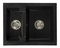 Kuchyňský dřez Yagma (černá + textura) (bez otvoru pro baterii) (P)