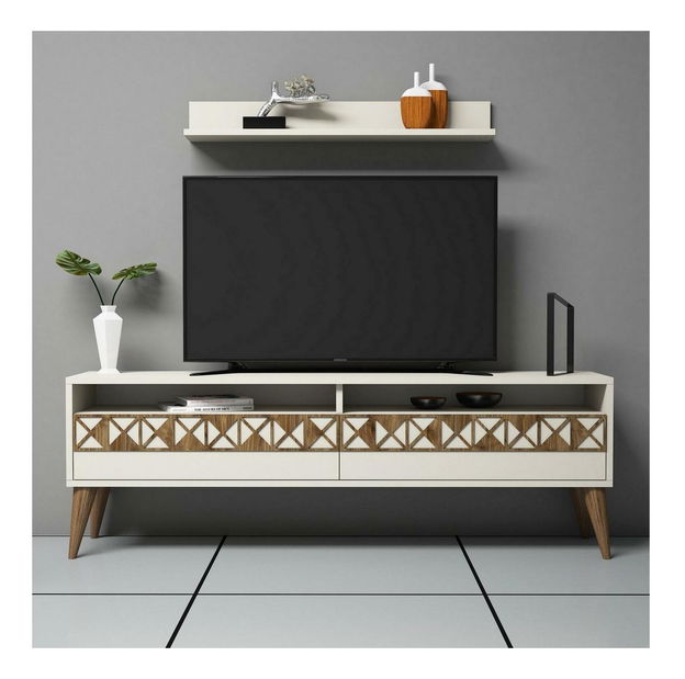 Obývací stěna Loop (krémová světla)