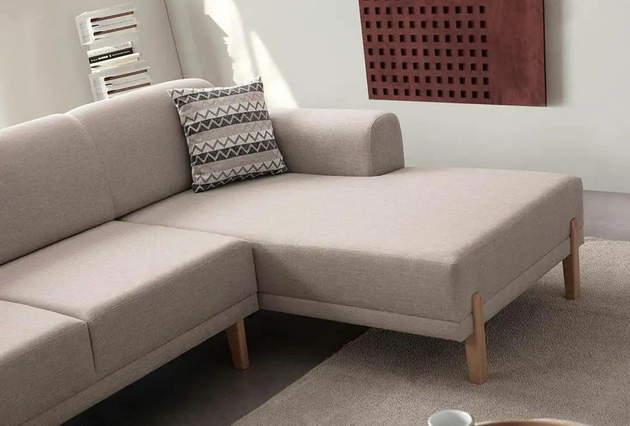 Rohová sedačka Mochi (krémová) (L)