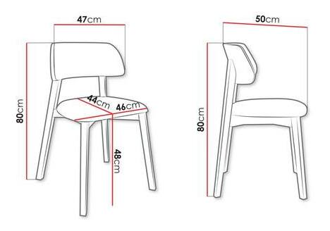 Jídelní židle Azanax (modrá + ořech)