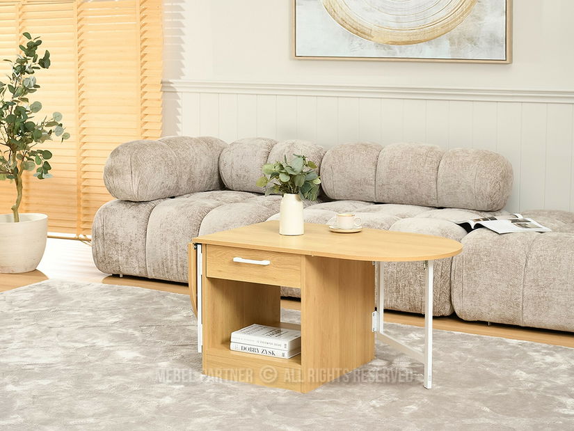 Konferenční stolek Entrana (dub + bílá)