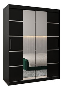 Šatní skříň 180 cm Verika 4 180 (černá)