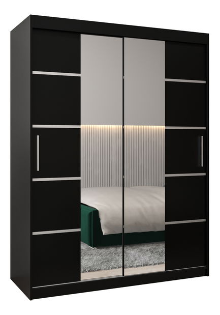 Šatní skříň 150 cm Verika 4 150 (černá)