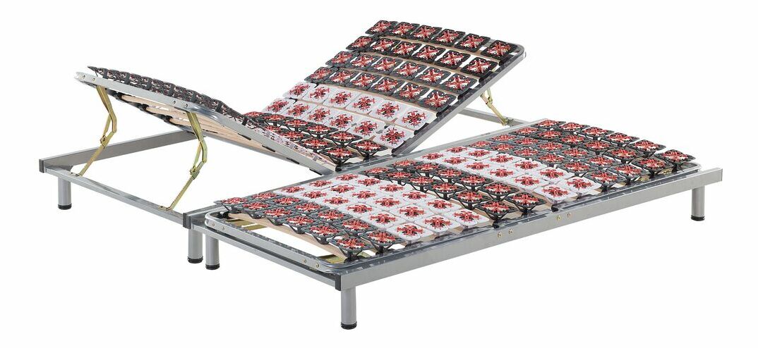 Set 2 ks. lamelových roštů 200x180 cm ELMO (dřevo) (šedá)