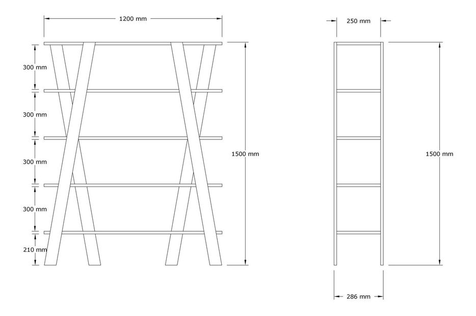 Regál Condeleta (dub safírový)