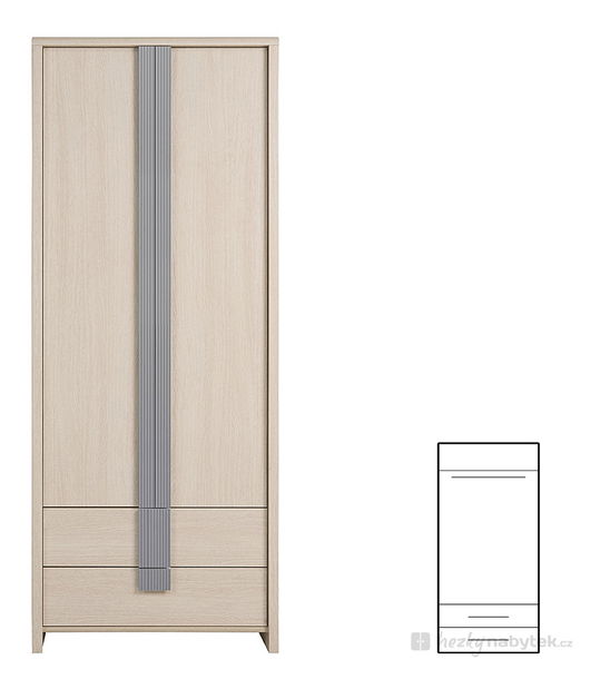 Šatní skříň BRW Caps SZF2D2S