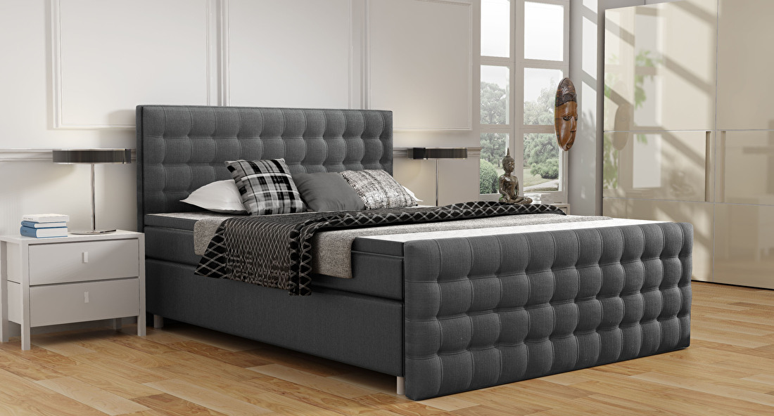 Manželská Boxspring postel 180 cm Newport (s matracemi)