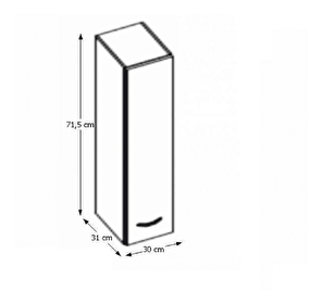 Horní kuchyňská skříňka Pleitton 30 G 72