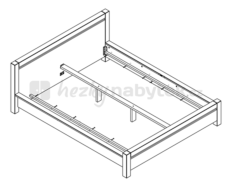 Manželská postel 160 cm BRW Agustyn LOZ/160