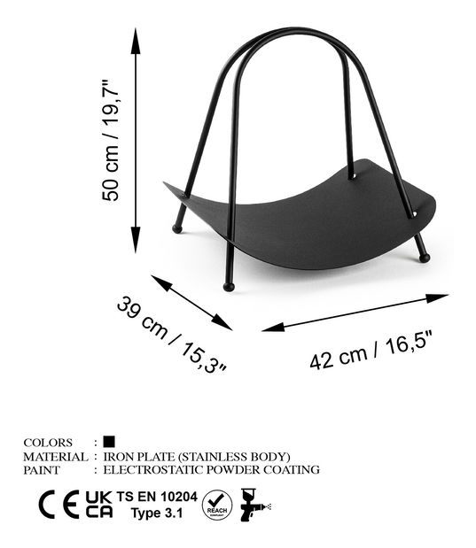 Ozdobný kovový doplněk Gabby (černá)