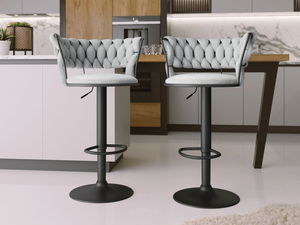 Set barových židlí Archie DC-1141/CM (černá + šedá)