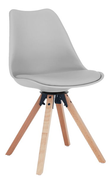 Otočná židle Dolena (světlešedá ekokůže)