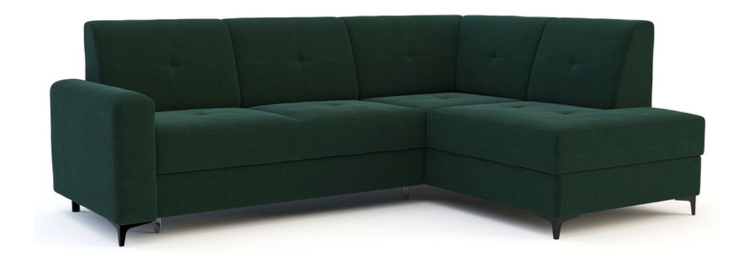 Rohová sedačka Scandal (tmavě zelená) (P)