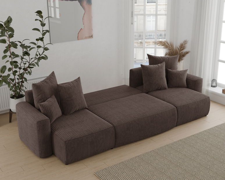Rohová sedačka Denia U (čokoládová) (P)