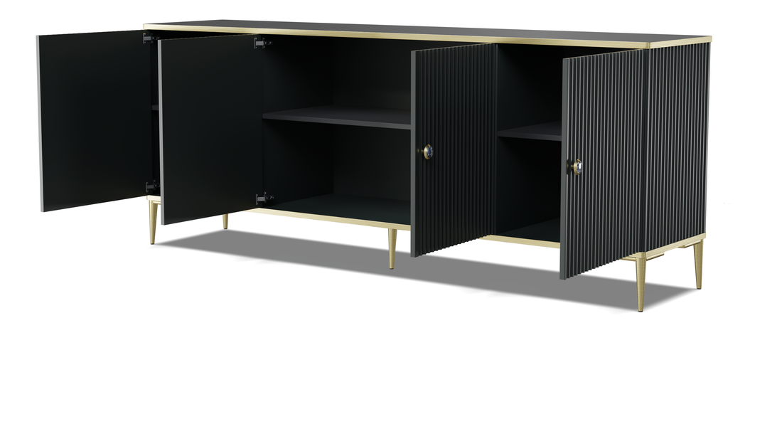 Skříňka Pietra 4D (černá)