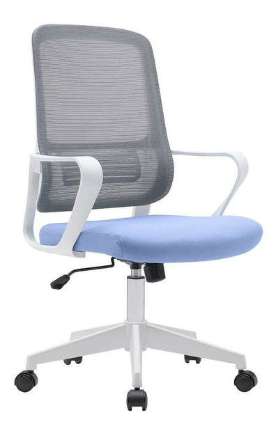 Kancelářské křeslo Salomi 1 (světlomodrá + šedá + bílá)