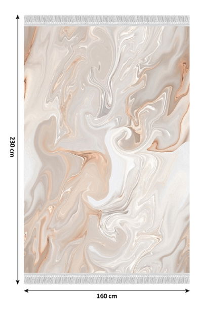 Koberec 160x230 Roven Typ 2 (béžová + krémová + bílá)