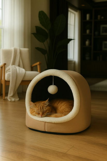 Pelíšek pro kočky Alasia (šedá)