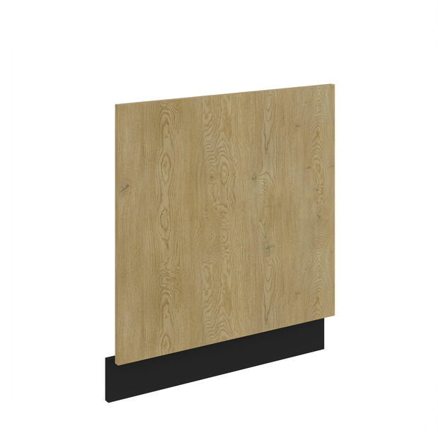Dvířka na vestavnou myčku nádobí Carminia ZM 570x596 (dub cremona + černá)