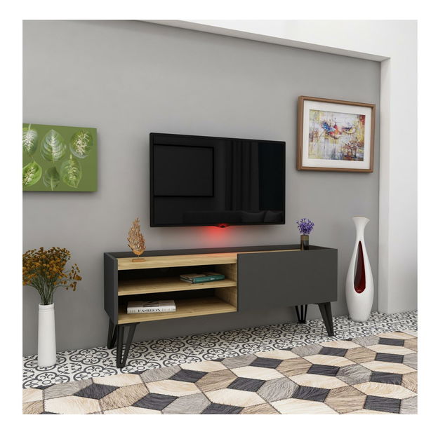 TV stolek/skříňka Mituni (dub + antracit)