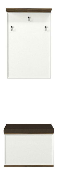 Předsíňová sestava Bulavo 1 (bílá + hnědá)