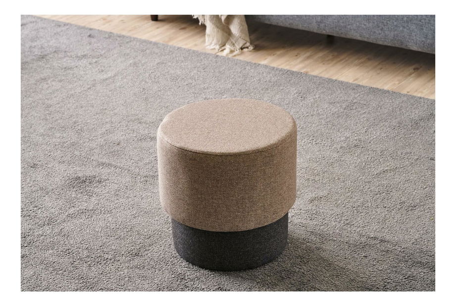 Taburetka Patarazzo (hnědá + tmavě šedá) *výprodej