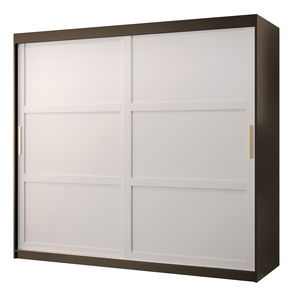 Šatní skříň Riven 1 200 (černá matná + bílá matná)