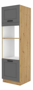 Potravinová kuchyňská skříň Lucid 60 DPM 210 2F (dub artisan + dustgrey)