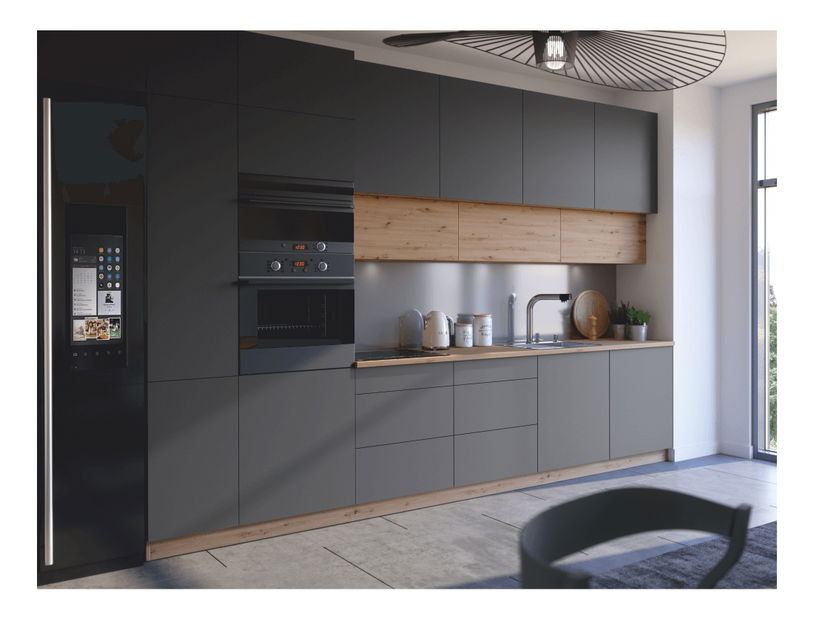 Horní kuchyňská skříňka G80K Langari (dub artisan + šedá matná)