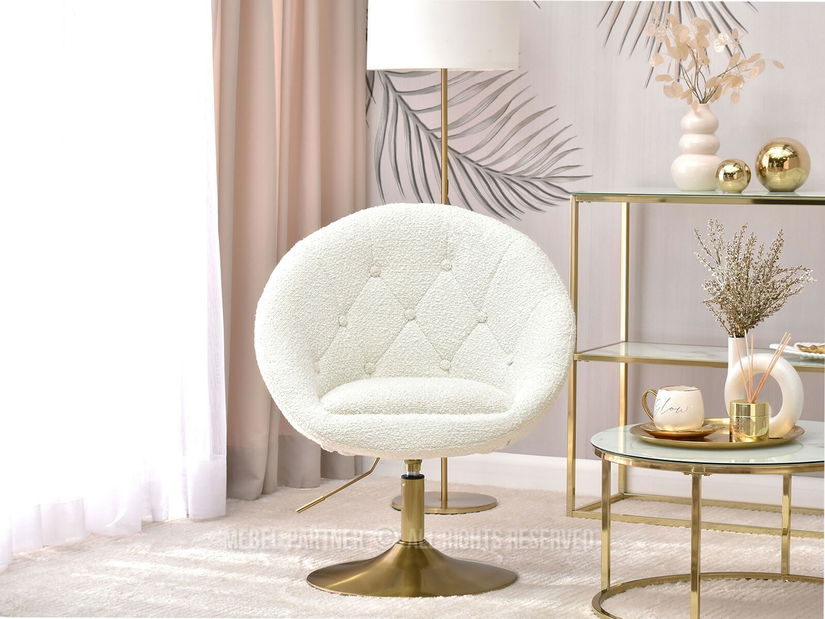 Křeslo Lush 3 (krémová + černá)