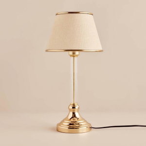 Stolní lampa Elegarto 1 (béžová + zlatá)