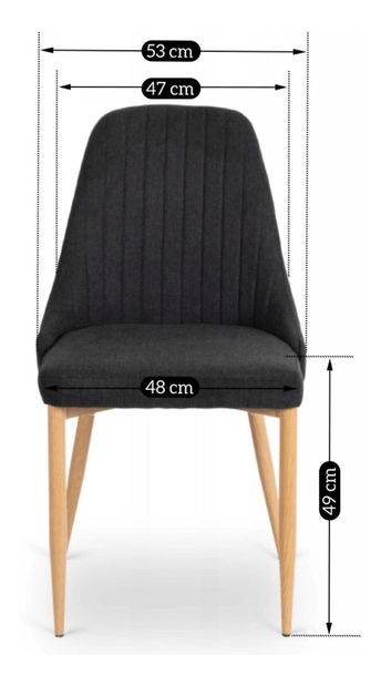 Jídelní židle Trasladal (černá)