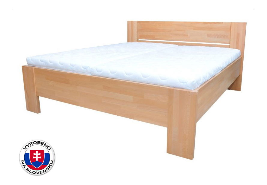 Manželská postel 210x200 cm Nicky plné čelo (masiv)