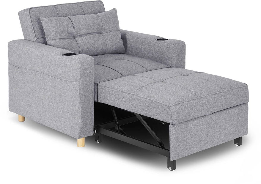 Rozkládací křeslo Suspendida (šedá)