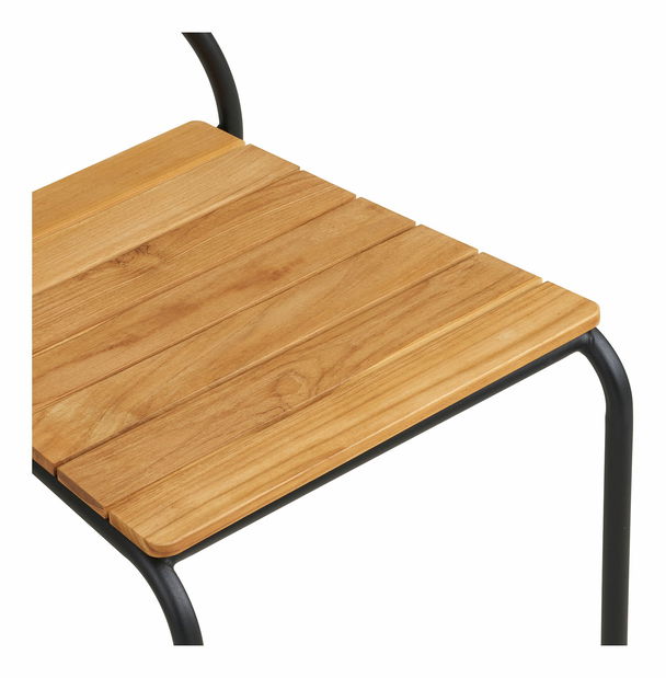 Zahradní židle Noveria (přírodní + černá)