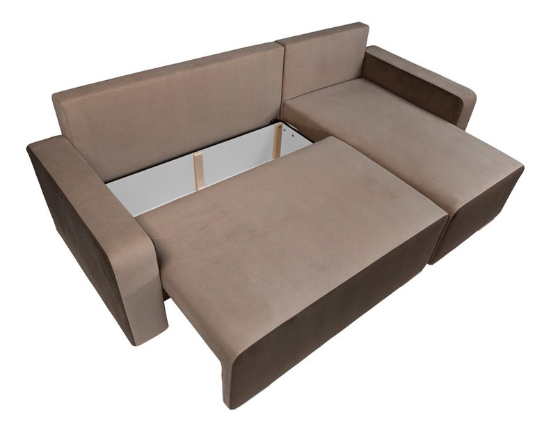 Rohová sedací souprava BRW Possi Lux 3DL.URC LED hnědá (L) (s osvětlením)