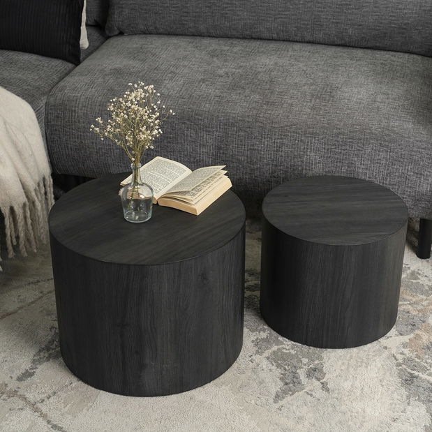 Set 2 ks konferenčních stolků Liloo (černá)